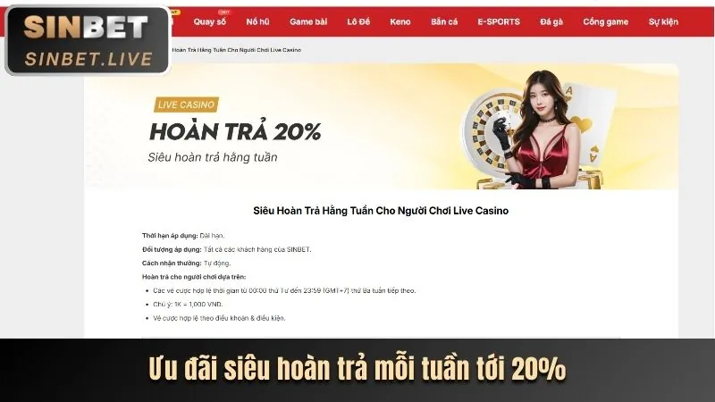 Hoàn trả hàng tuần game bắn cá H5